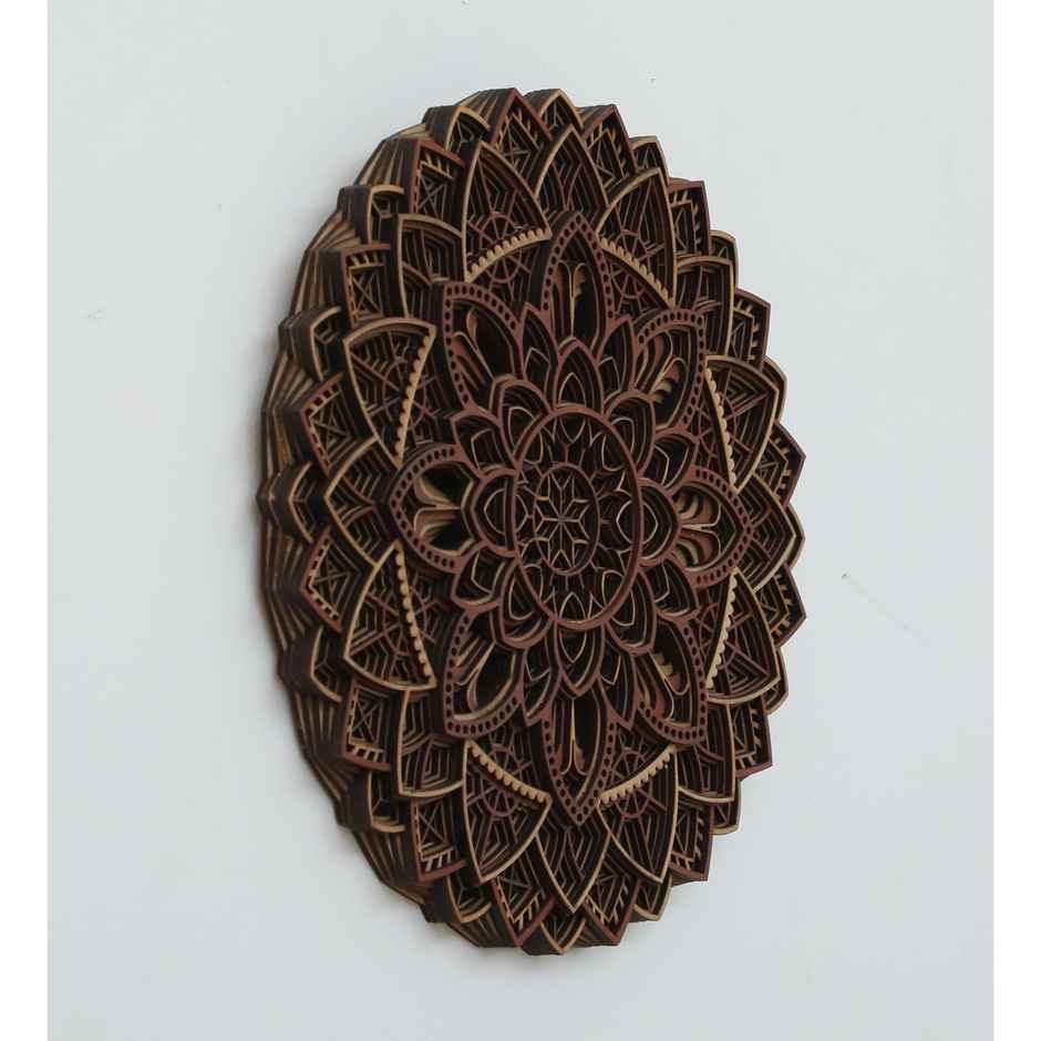 Casacraft From Pepperfry Laser Cut Design Flower Mdf Abstract Wall Art Brown