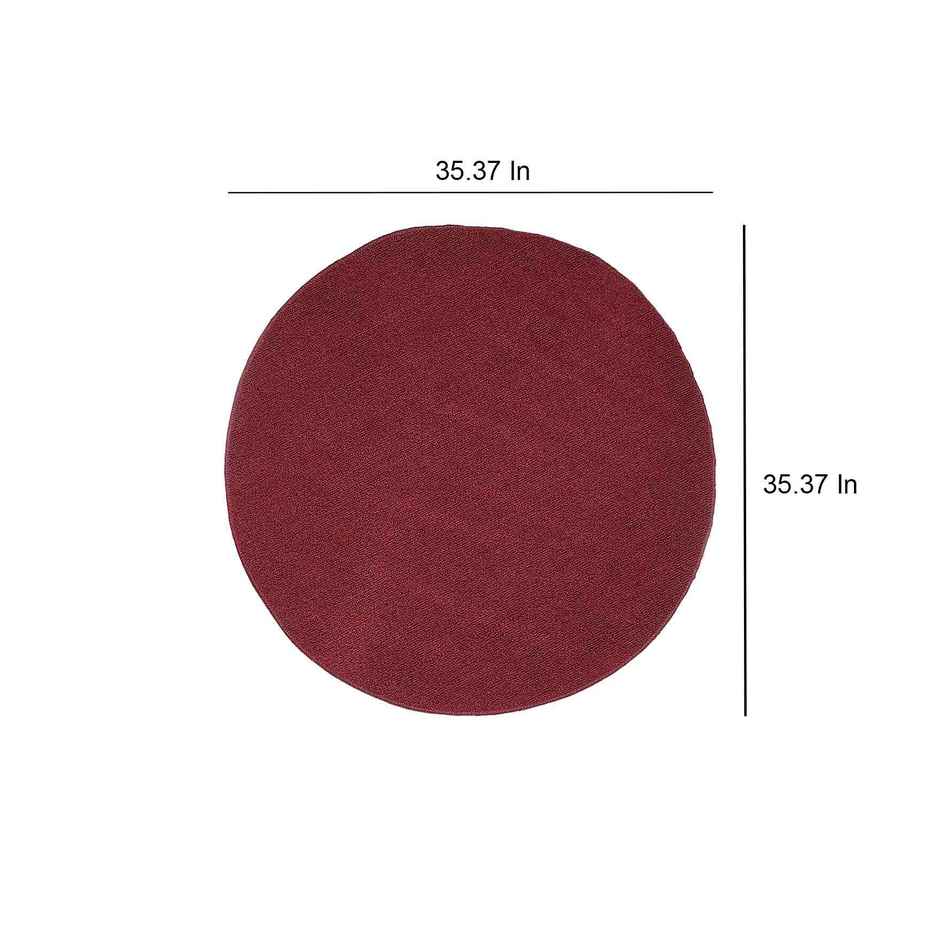 Casacraft by Pepperfry Round Carpet | Persian Plum | 3 feet