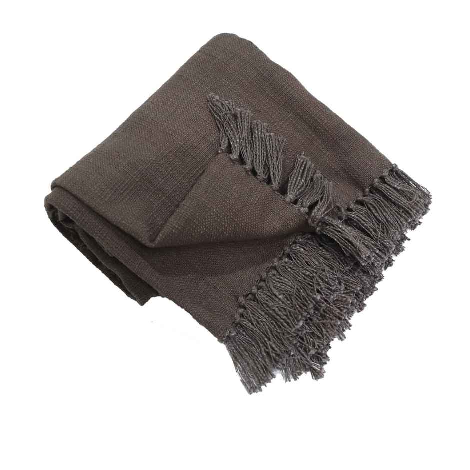 Casacraft by Pepperfry Sofa Throws | Reversible | 60x44 Inches| Brown