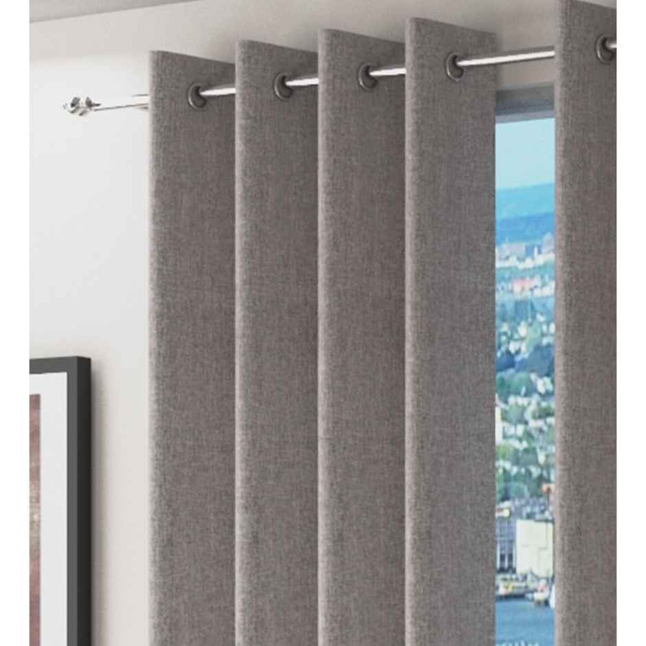 Casacraft by Pepperfry Door Curtain | Grey | 7 feet