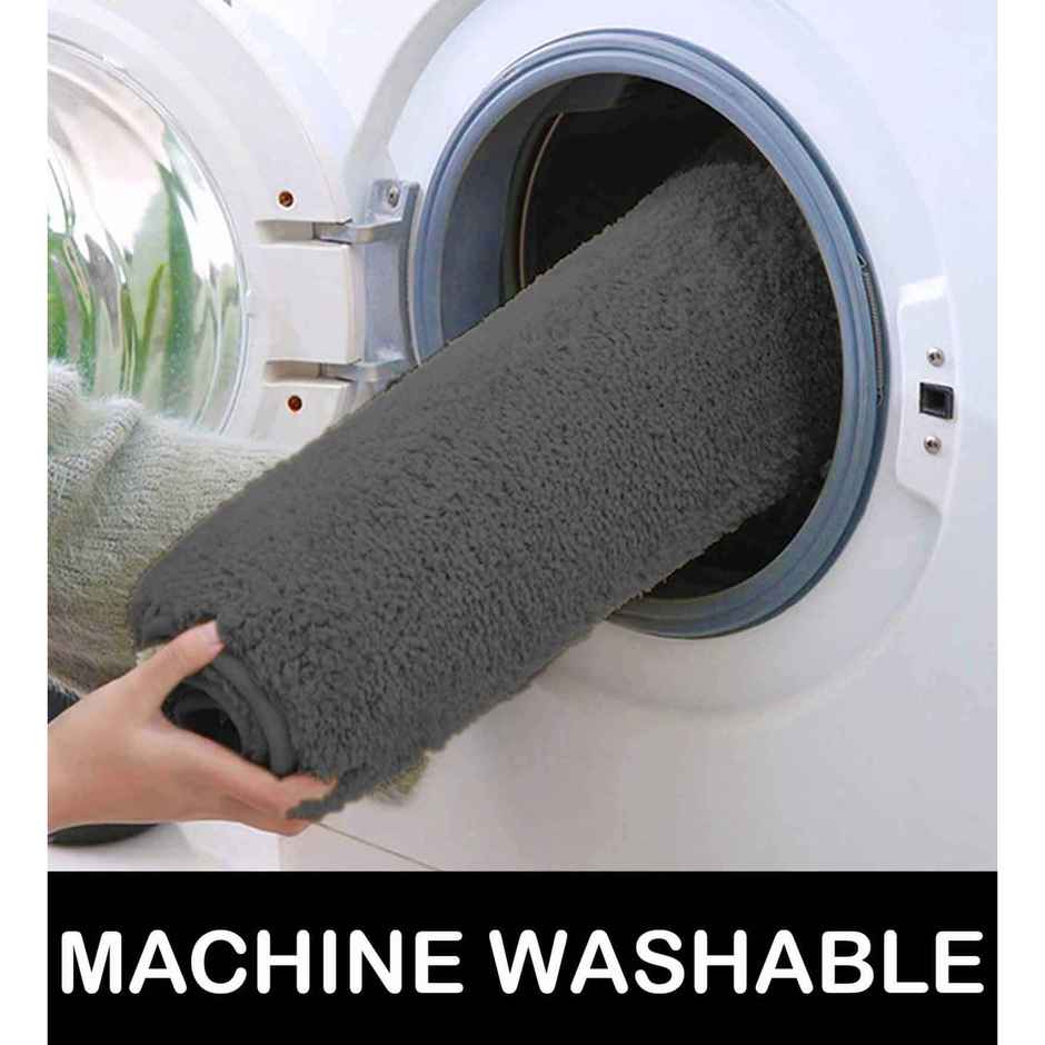 Polyester Anti Slip Mat | Grey | 18 x 30 inch | Machine Washable