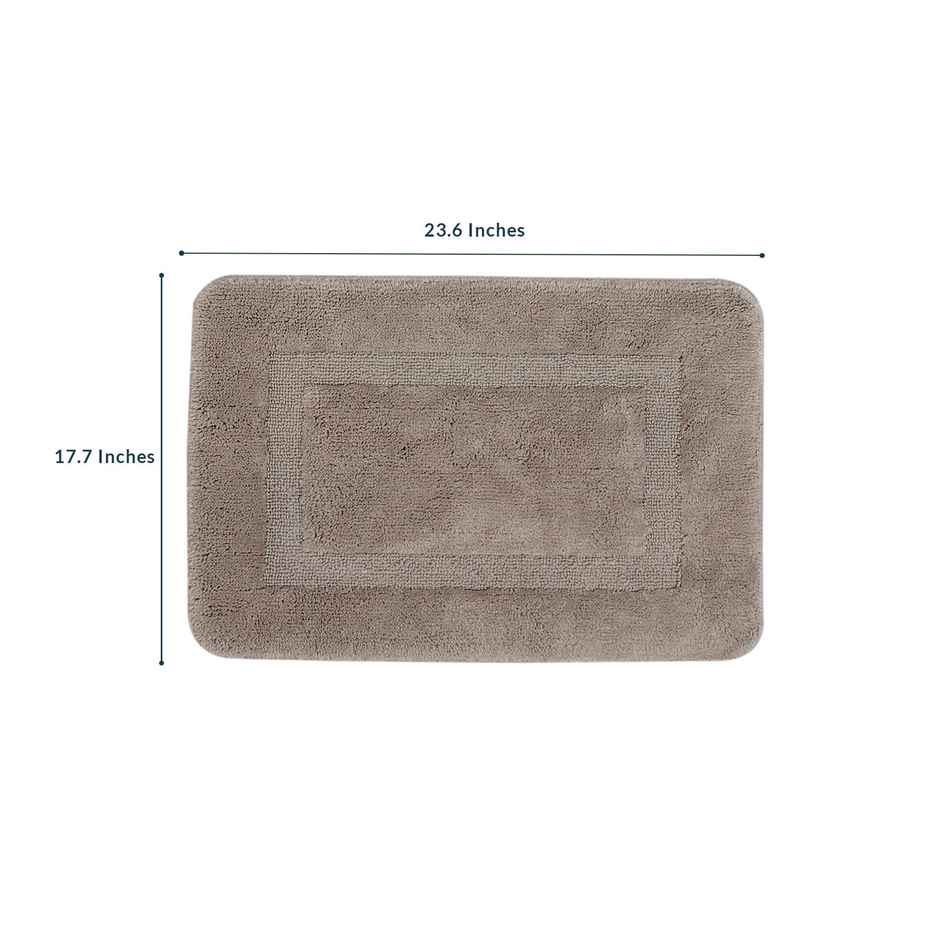 Casacraft by Pepperfry Bath Mat Combo - 18 x 24 Inches Anti-skid | Grey