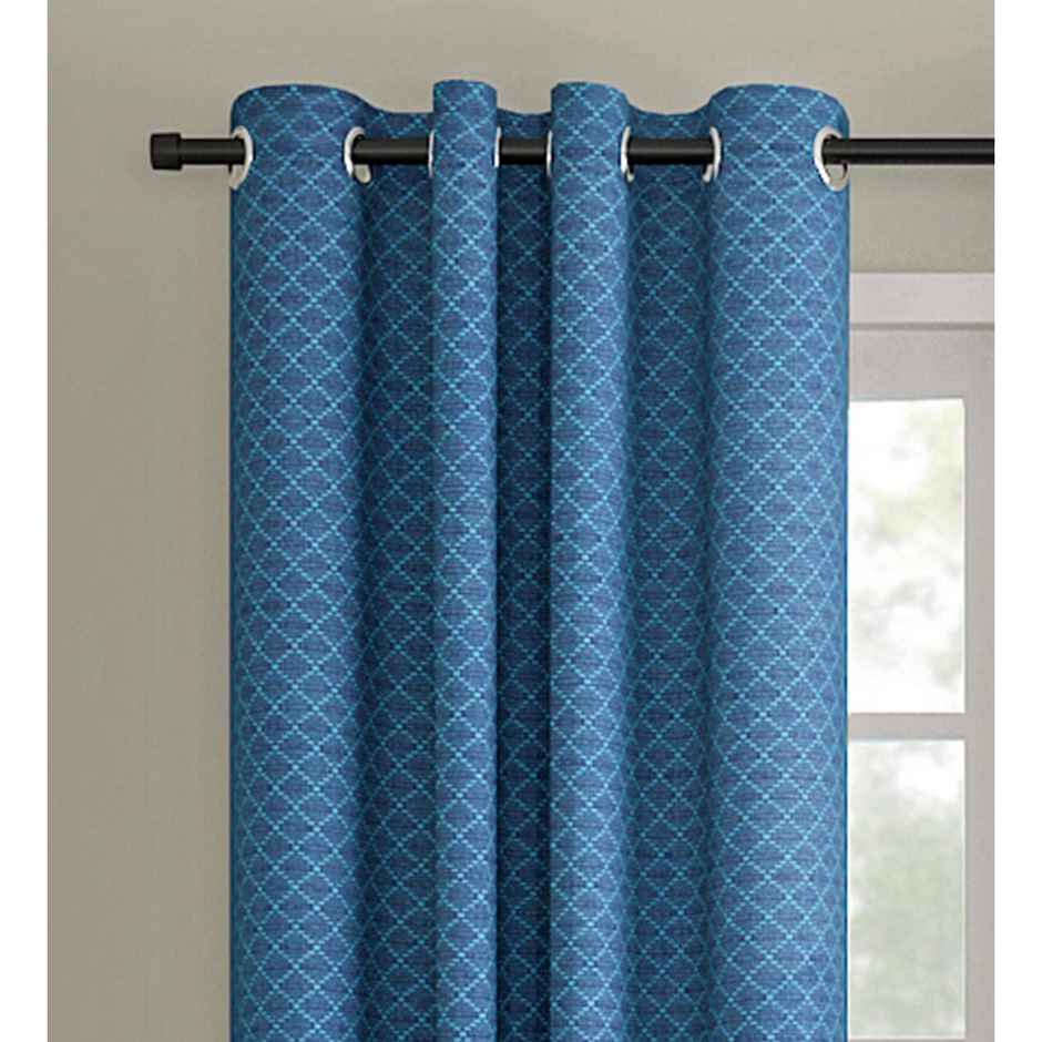 Casacraft by Pepperfry Door Curtain | Blue | 7 feet