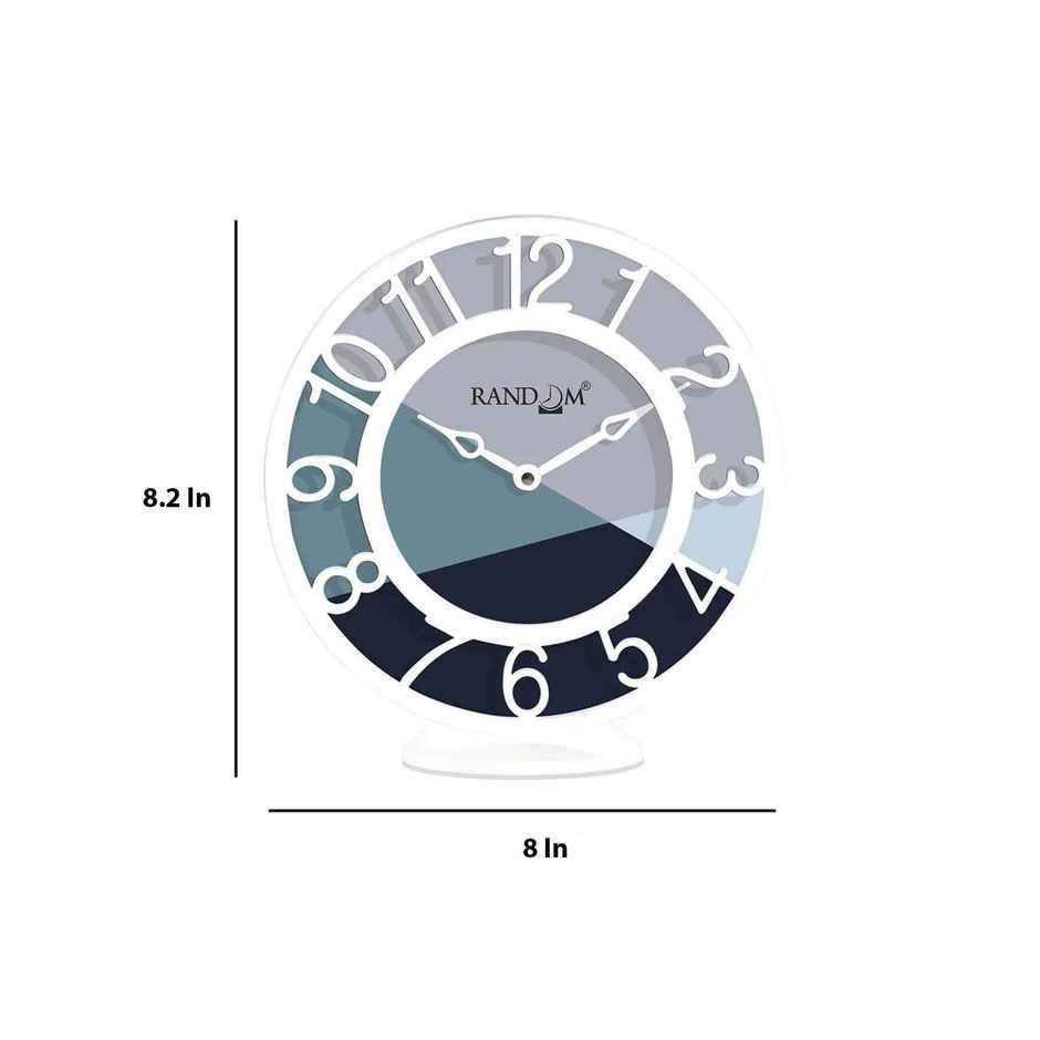 CasaCraft Pepperfry Table cum Wall Clock White Round Contemporary Modern Design for Decor Home