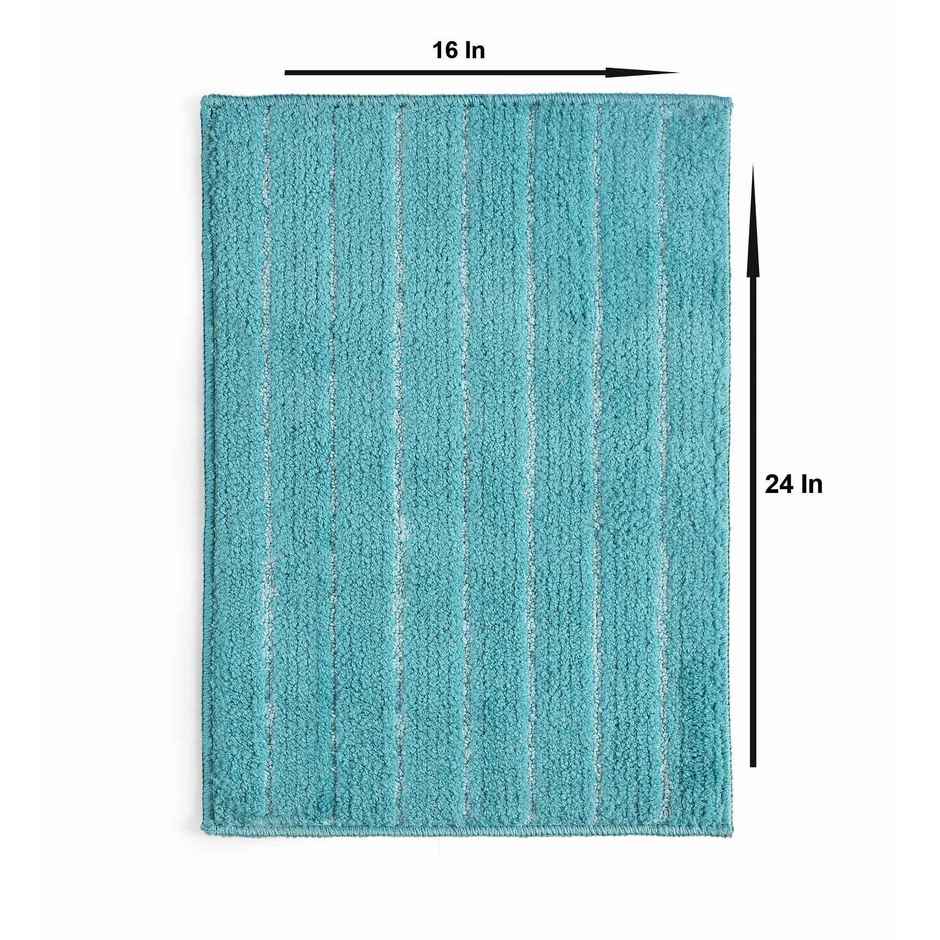Saral Home Microfiber Anti-Slip Door/Bath Mat | Green - 40 x 58 cm