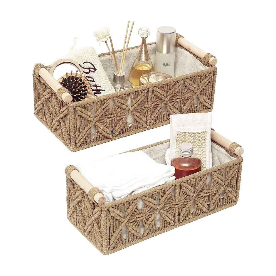 Casacraft by Pepperfry Desk Organizers | Light Brown | Set of 2