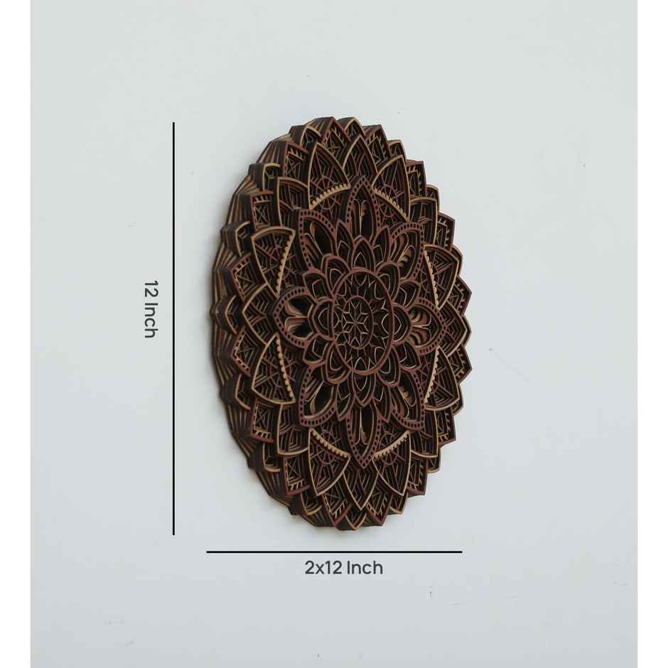 Casacraft From Pepperfry Laser Cut Design Flower Mdf Abstract Wall Art Brown