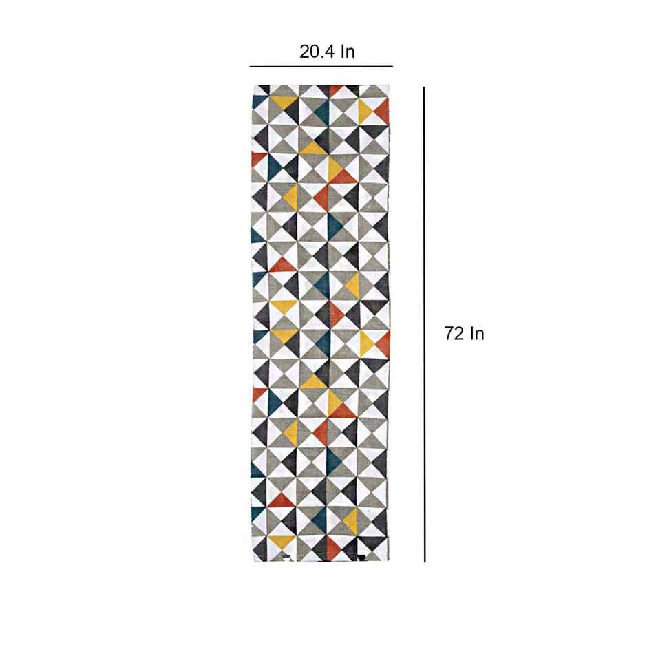 Casacraft by Pepperfry Hand Woven Runner 72 x 20 Inches | Geometric, Striped | Multicolor