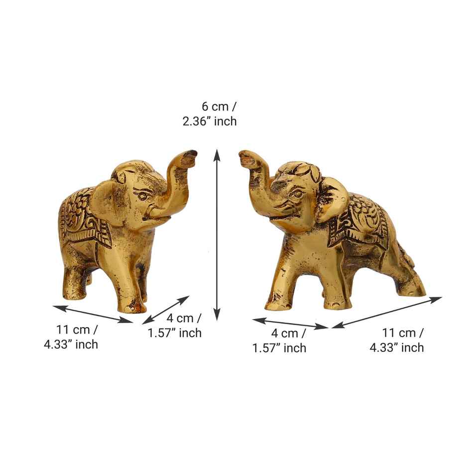 Casacraft by Pepperfry Elephant Figurines | Set of 2