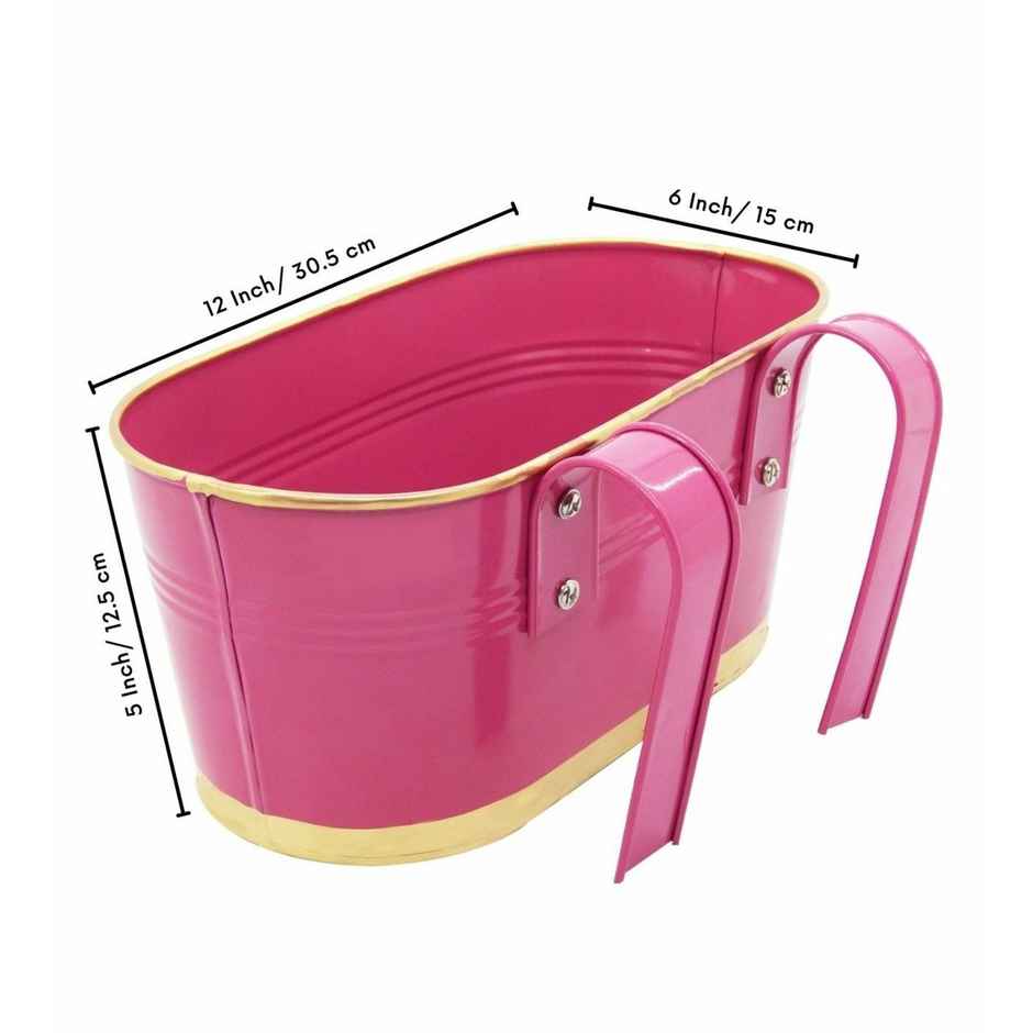 Casacraft by Pepperfry Railing Planters 12 Inches