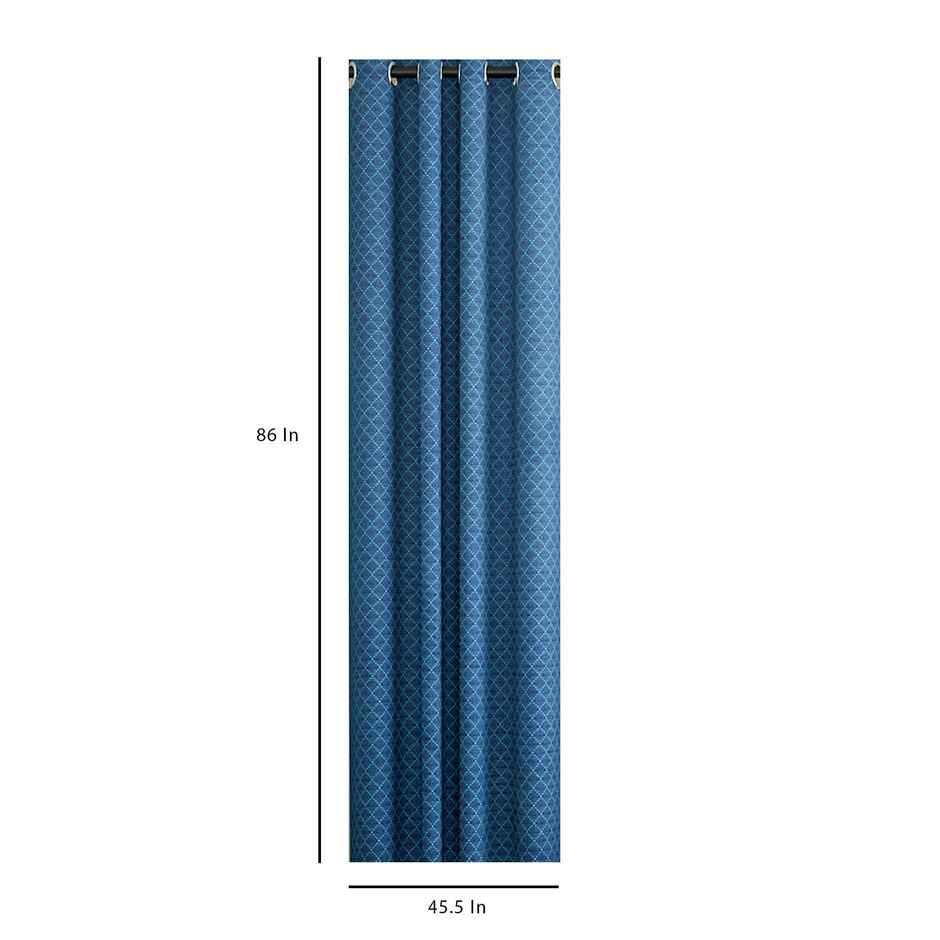 Casacraft by Pepperfry Door Curtain | Blue | 7 feet