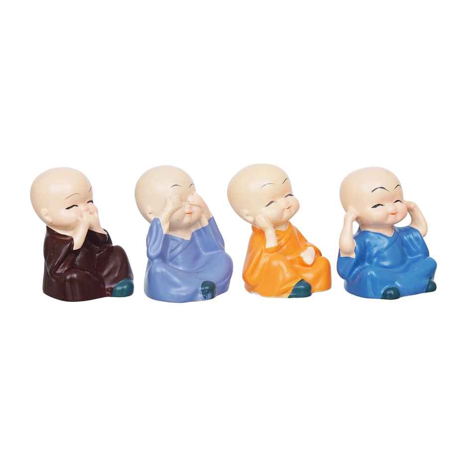 Casacraft by Pepperfry Baby Monk Figurines | Set of 4