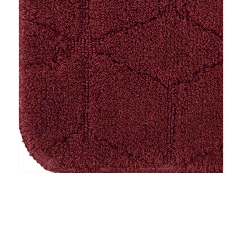 Casacraft by Pepperfry Bath Mat Combo - 32 x 20 Inches Anti-skid | Red