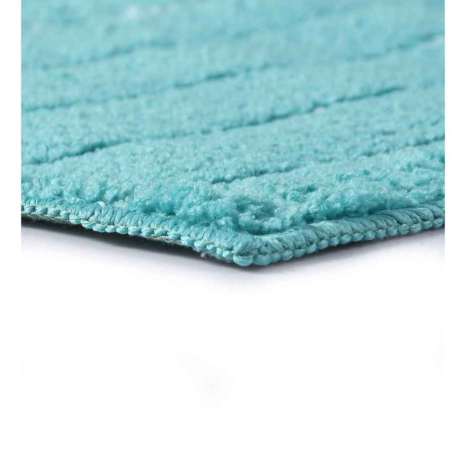 Saral Home Microfiber Anti-Slip Door/Bath Mat | Green - 40 x 58 cm