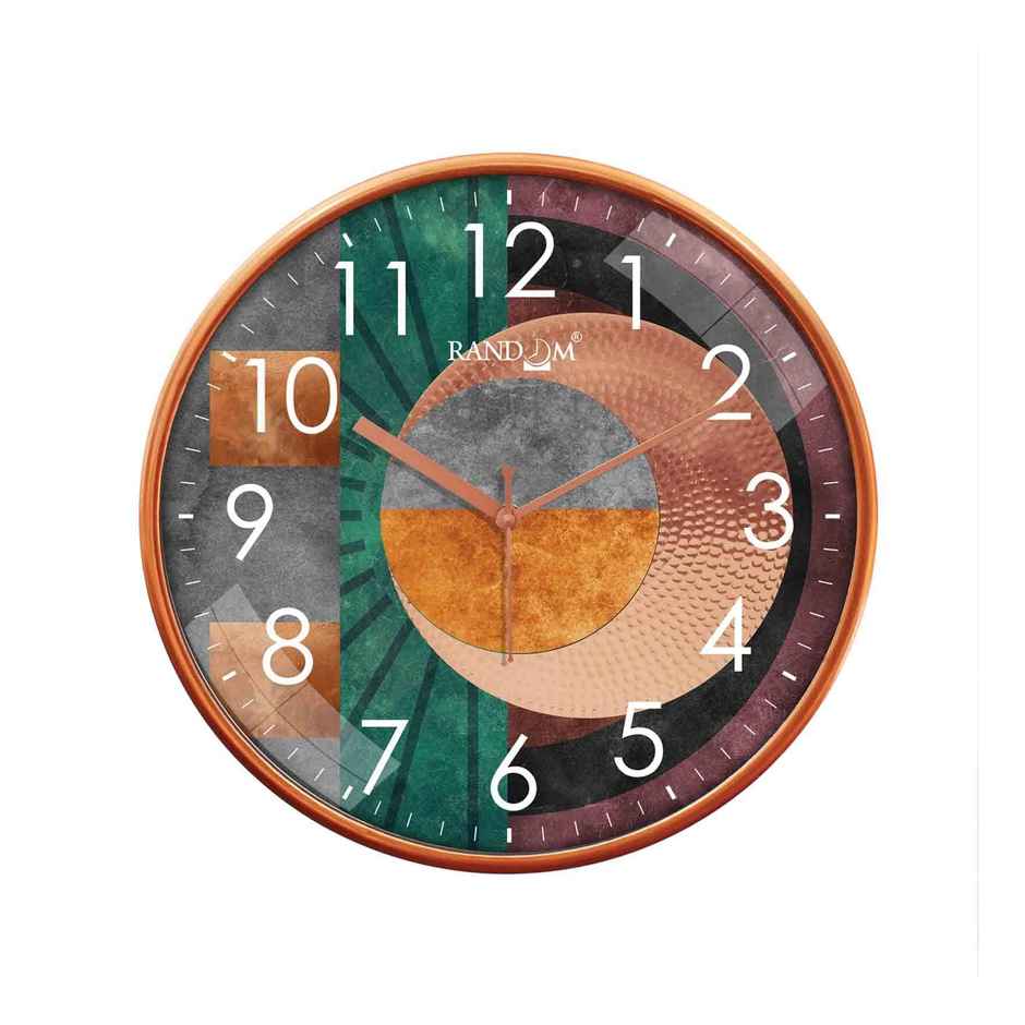 CasaCraft Pepperfry Wall Clock 12 Inch Multicolour Plastic Classic & Modern TikTok for Decor Home
