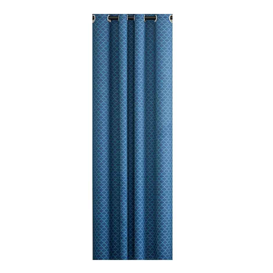 Casacraft by Pepperfry Door Curtain | Blue | 7 feet