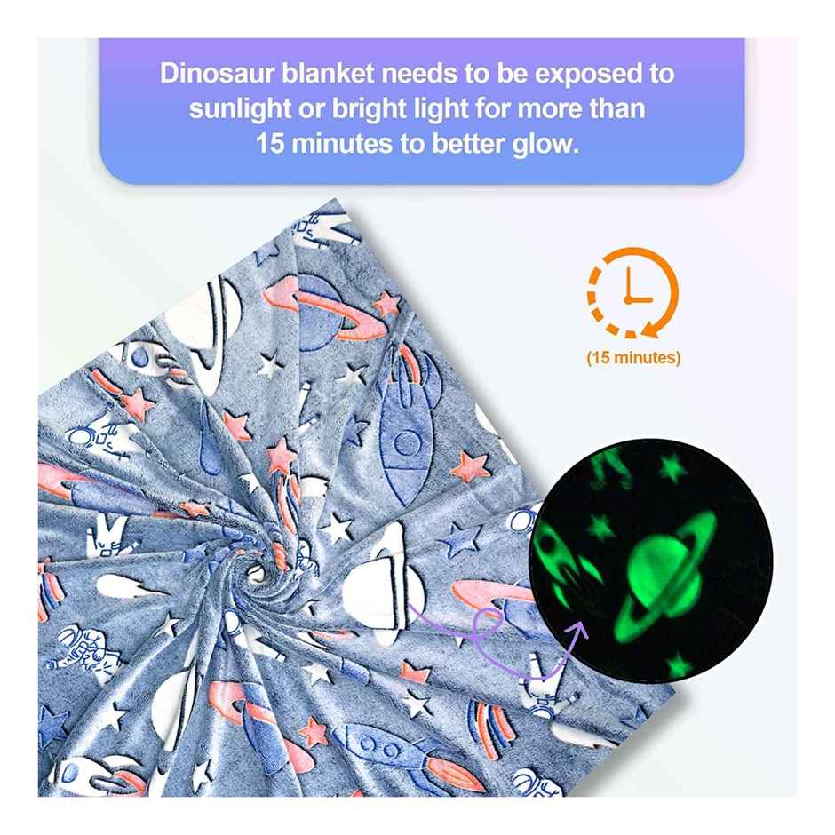 Casacraft by Pepperfry Kids Blanket | 280 GSM | Glow in the Dark