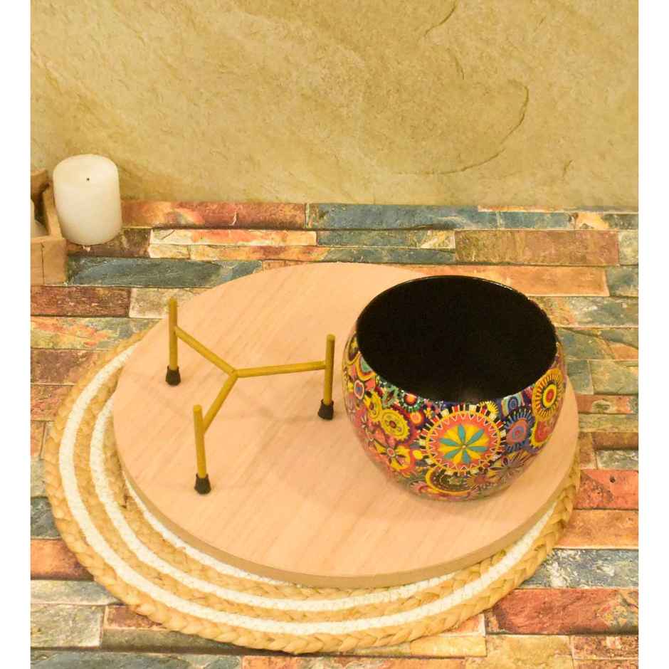 Casacraft by Pepperfry Desk Pot | Multicolor Flowers Design