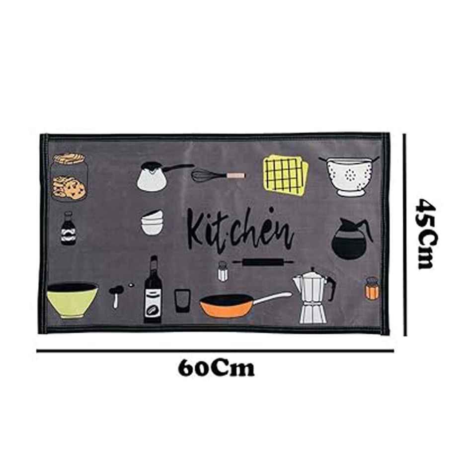 CasaCraft Pepperfry Set of 2 Polyester Grey 135 x 45cm & 60 x 45cm Machine-Made Runner & Door Mat