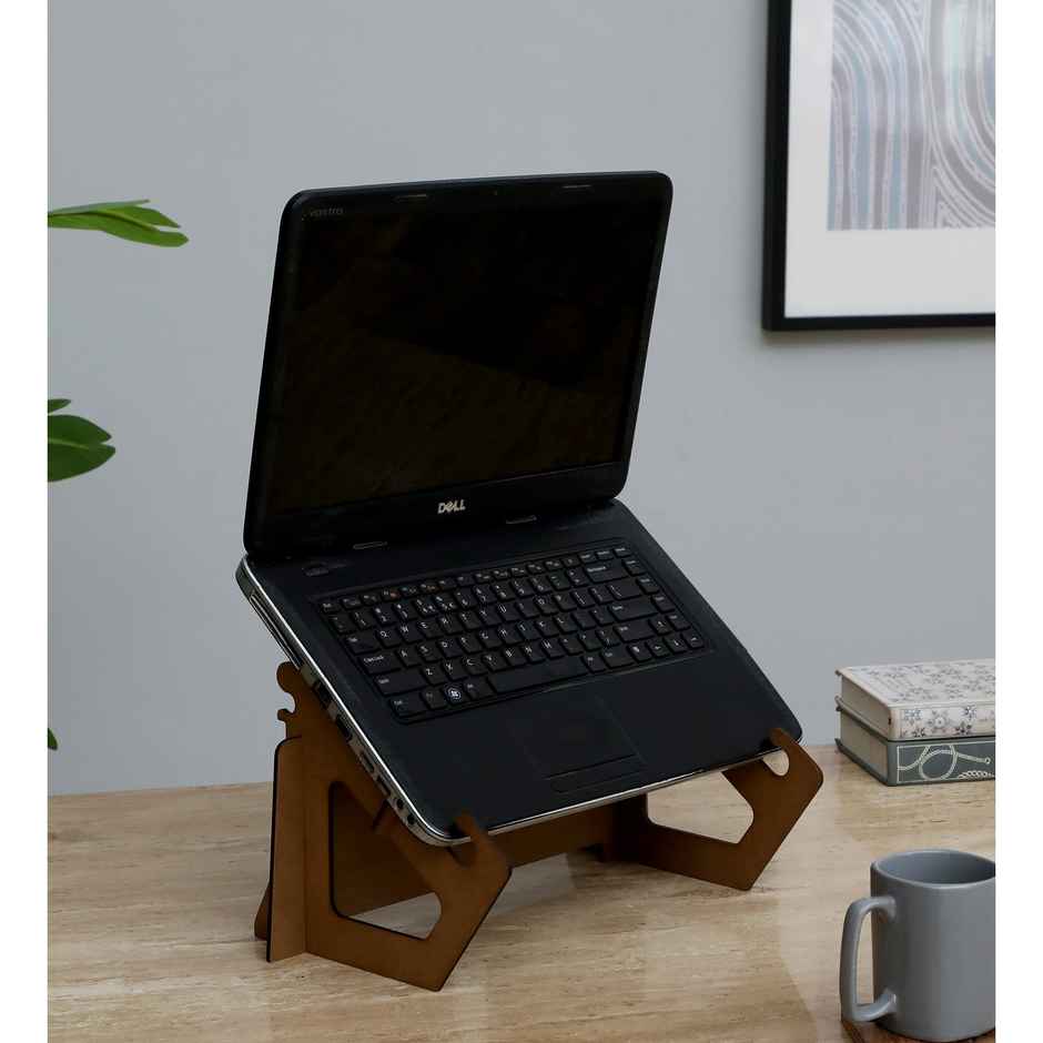 Casacraft From Pepperfry Engineering Wood Portable Table in Natural Finish