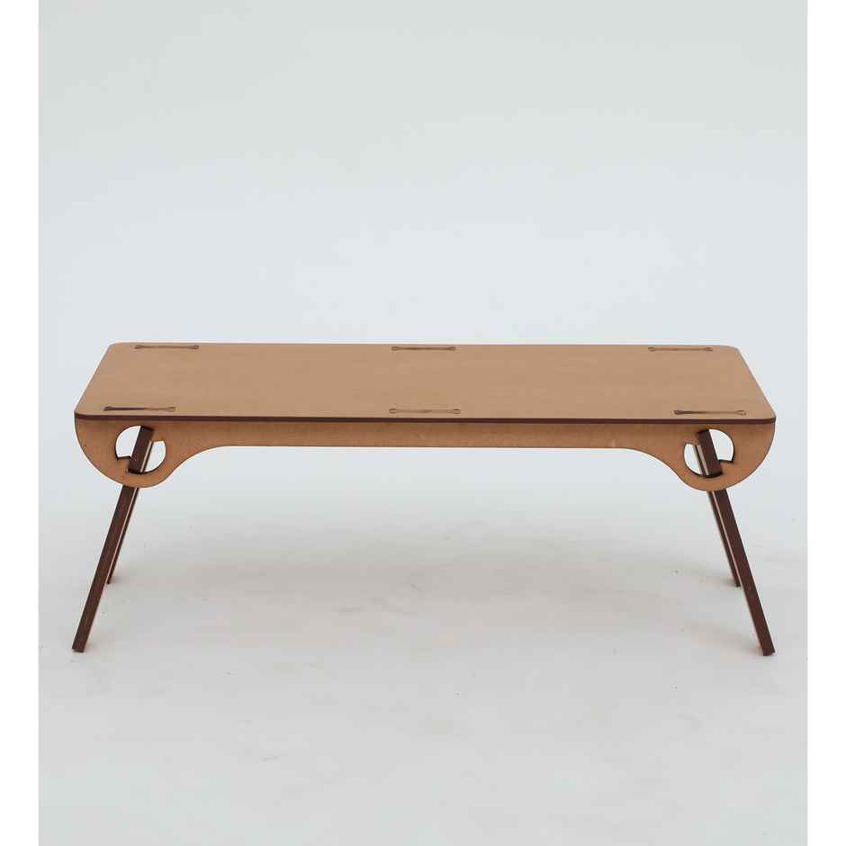 Casacraft From Pepperfry Engineering Wood Foldable Floor Desk & Laptop Table in Natural Finish | 18 Inch