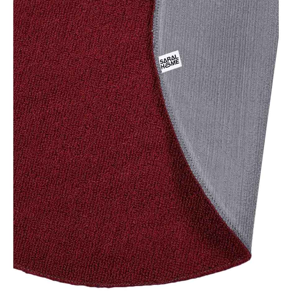 Casacraft by Pepperfry Round Carpet | Persian Plum | 3 feet