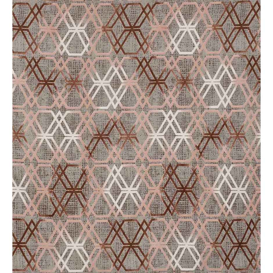 Casacraft by Pepperfry Silver Abstract 210 TC Microfibre Single Bedsheet With 1 Pillow Cover