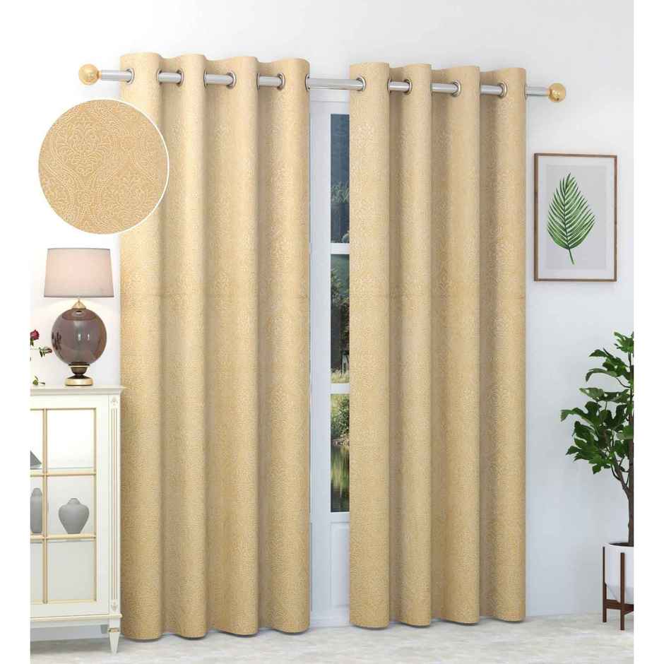Casacraft by Pepperfry Door Curtains 9 feet | Set of 2