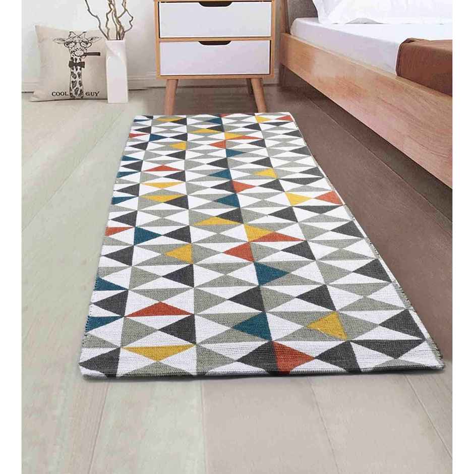 Casacraft by Pepperfry Hand Woven Runner 72 x 20 Inches | Geometric, Striped | Multicolor