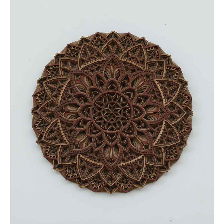 Casacraft From Pepperfry Laser Cut Design Flower Mdf Abstract Wall Art Brown