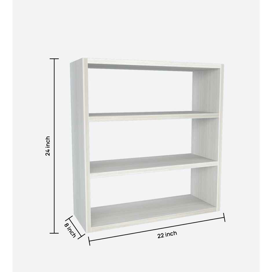 Casacraft by Pepperfry Mapple White Engineered Wood Wall Shelf
