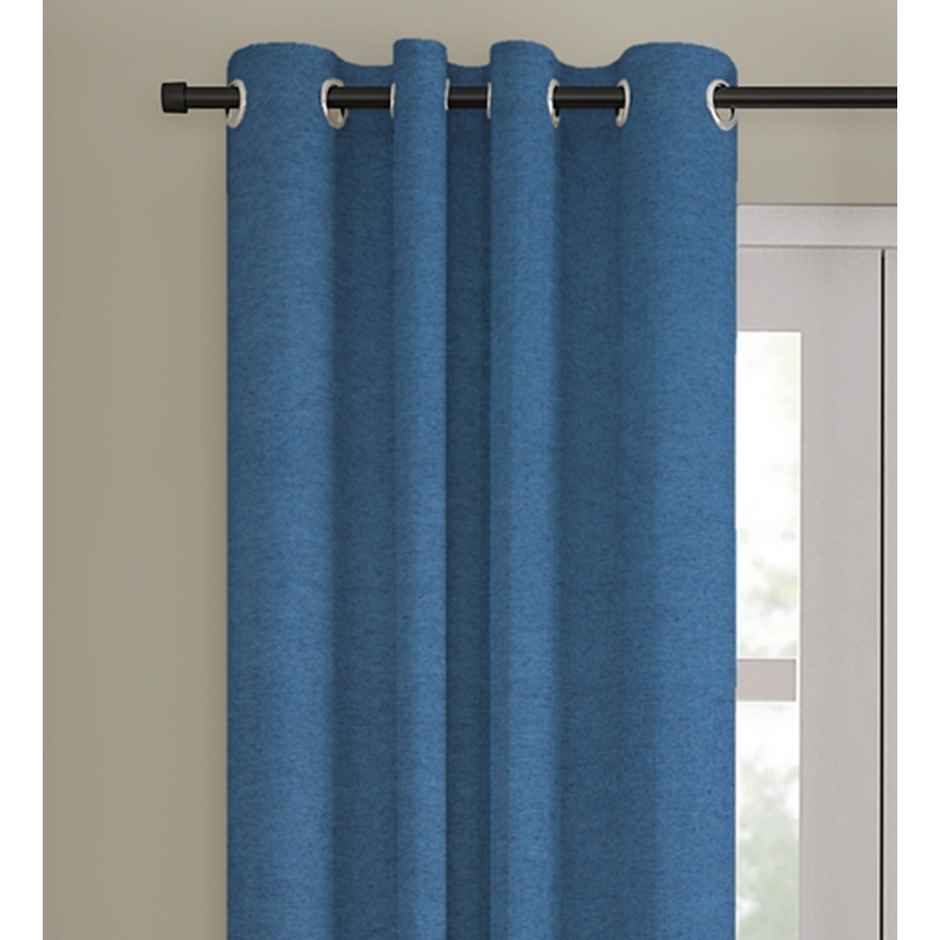 Casacraft by Pepperfry Window Curtain | Blue | 5 feet