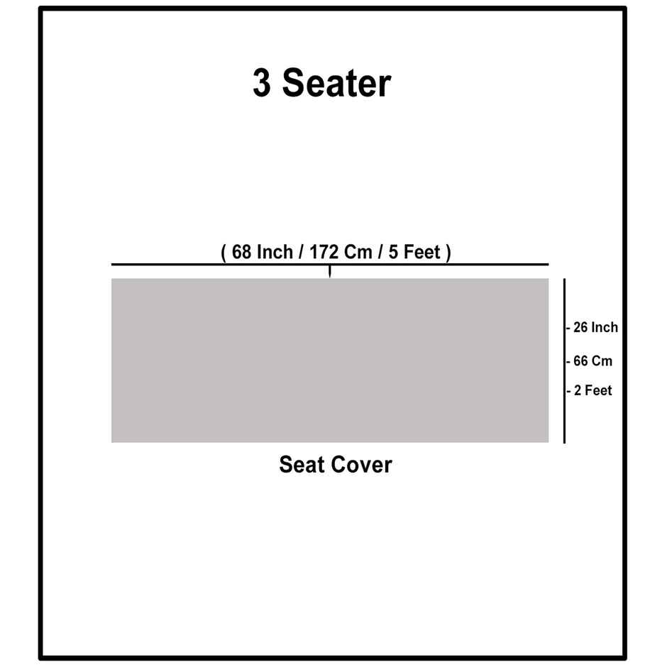 Casacraft by Pepperfry Sofa Cover | 3 Seater | Vanilla Ice