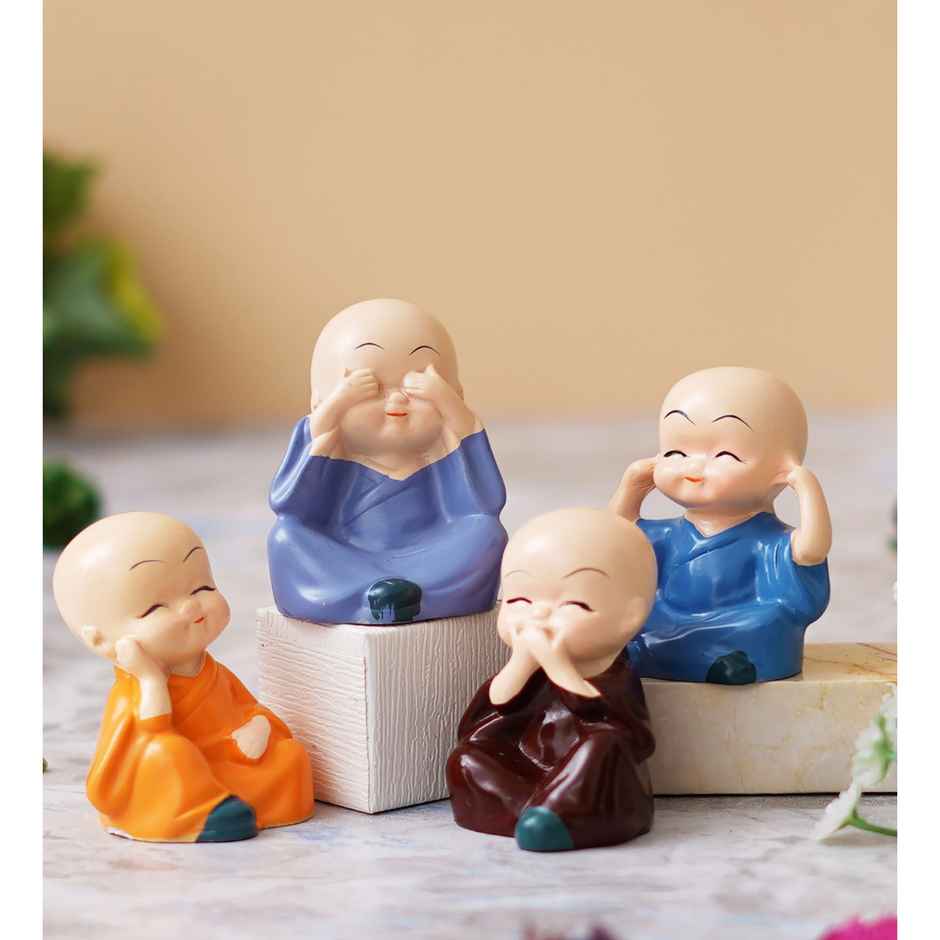Casacraft by Pepperfry Baby Monk Figurines | Set of 4