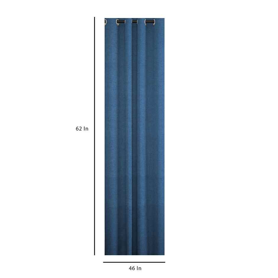 Casacraft by Pepperfry Window Curtain | Blue | 5 feet