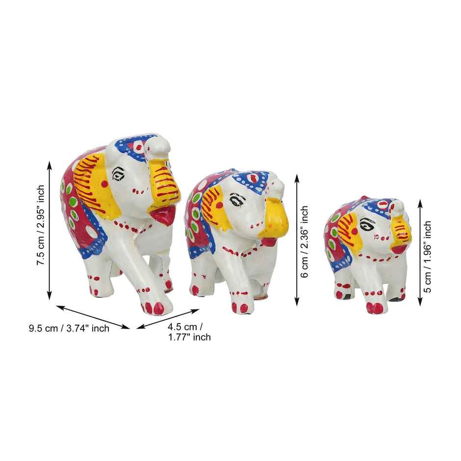 Casacraft by Pepperfry Elephant Figurines | Set of 3
