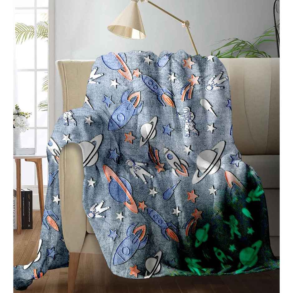 Casacraft by Pepperfry Kids Blanket | 280 GSM | Glow in the Dark