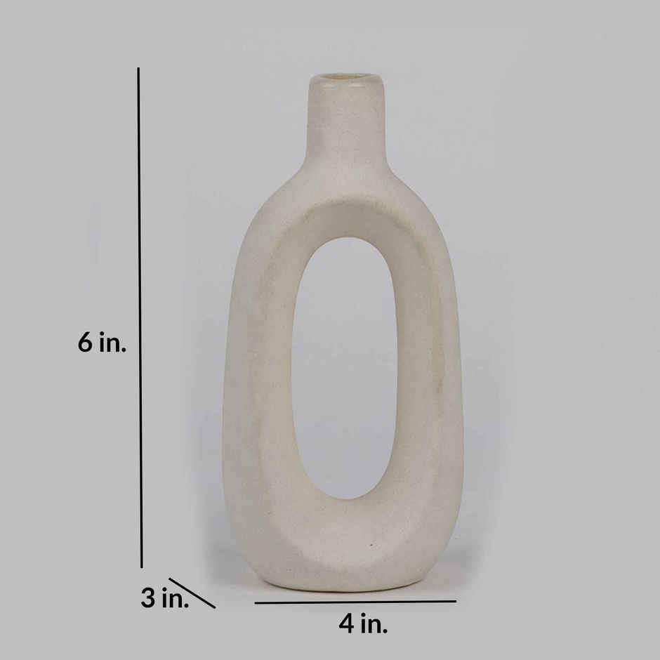 Casacraft by Pepperfry Table Vase | White