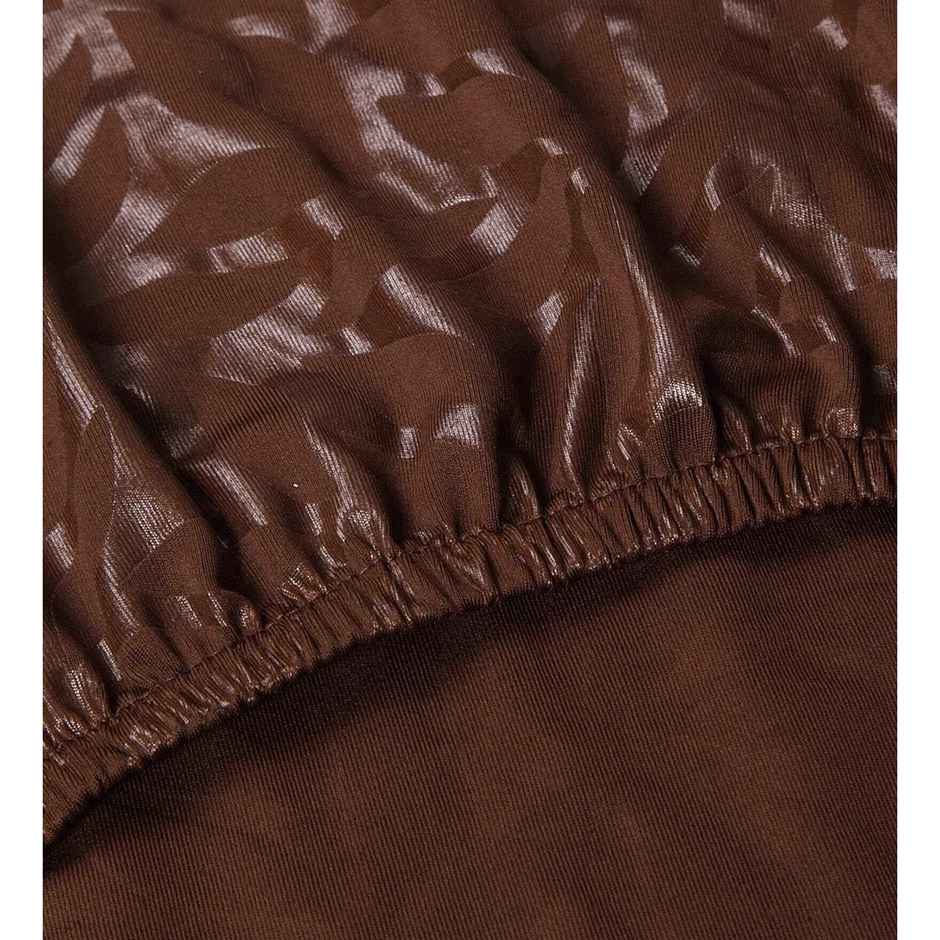 CasaCraft Pepperfry Reversible Stretchable Chair Cover | Brown Square | 15x19 Inch | Geometric