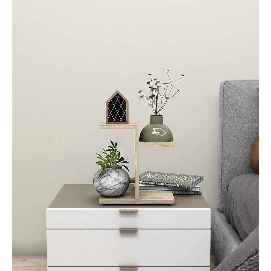 Casacraft by Pepperfry Beige Engineered Wood Planter Stand