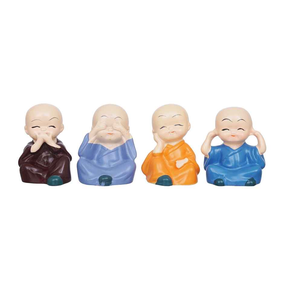 Casacraft by Pepperfry Baby Monk Figurines | Set of 4