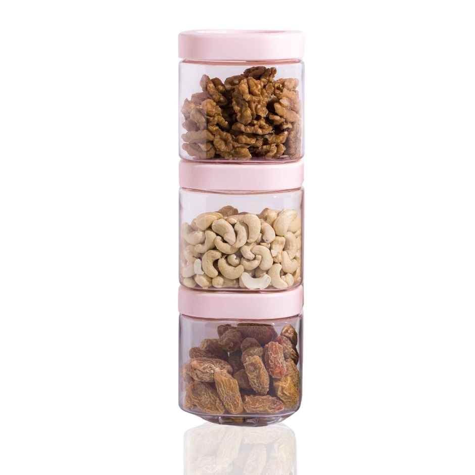 Steelo Stack & Lock Square Container 600 ml 3 Pcs Set