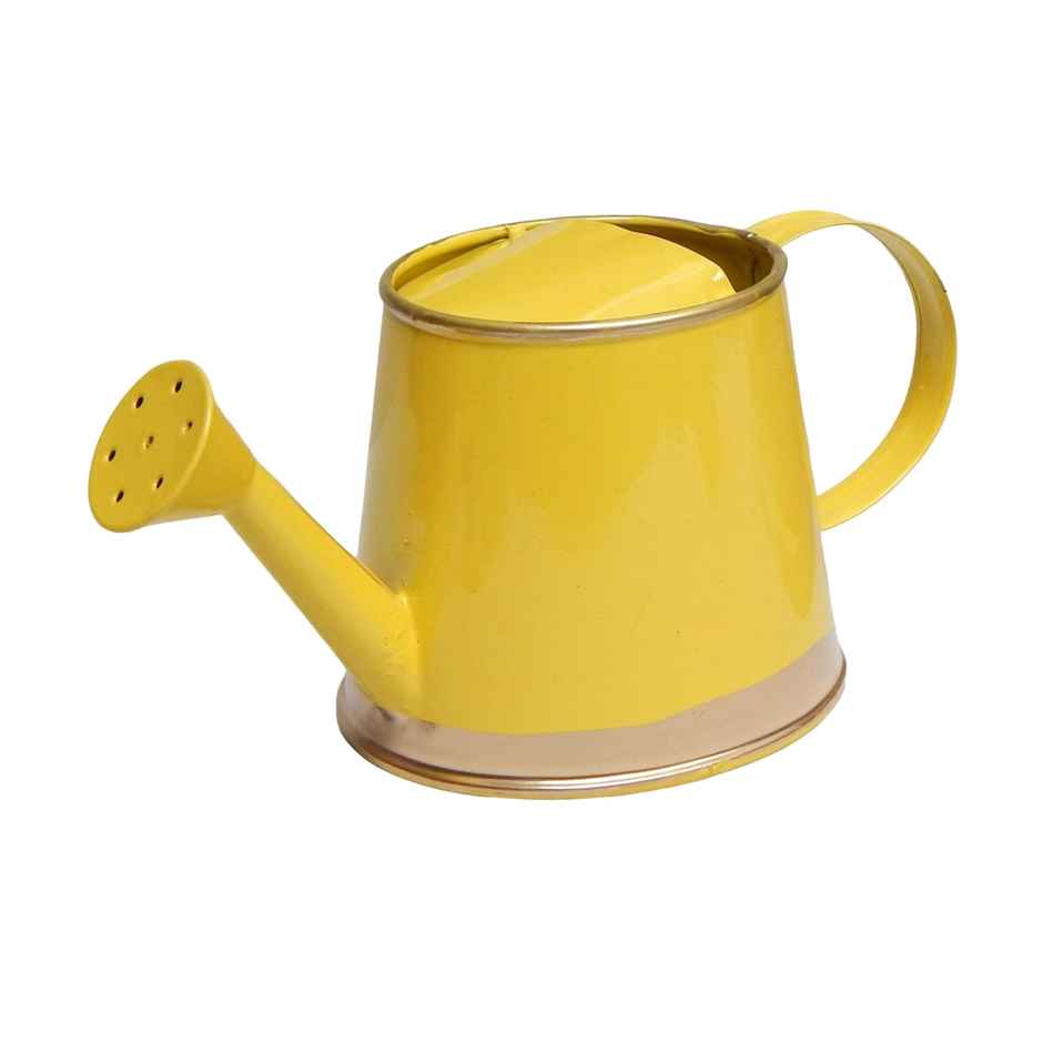 CasaCraft Pepperfry 250ml Metal Yellow Garden Water Can for Plants, Home Gardening with Spout
