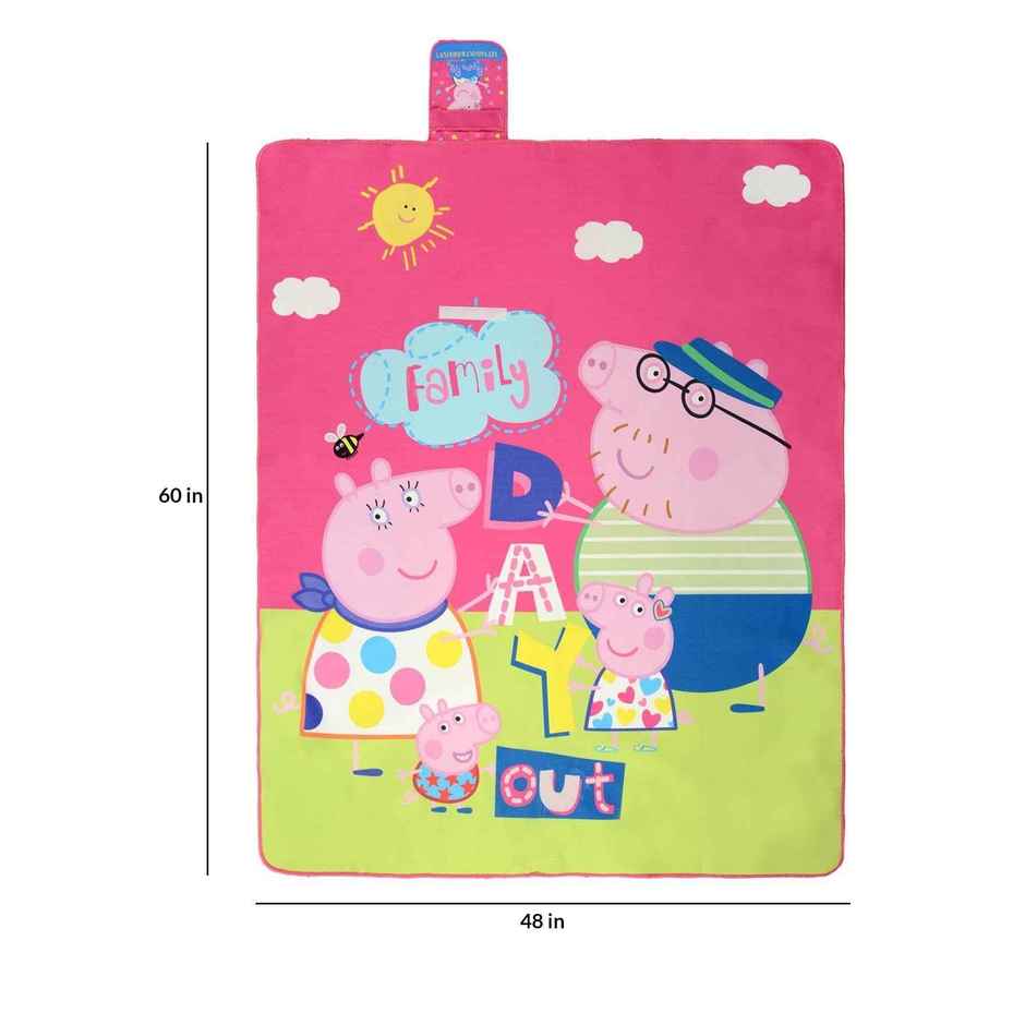 CasaCraft Pepperfry Kids Carpet and Mats 4x5 Feet Pink Character Polyester Kids Carpet Rug for Home