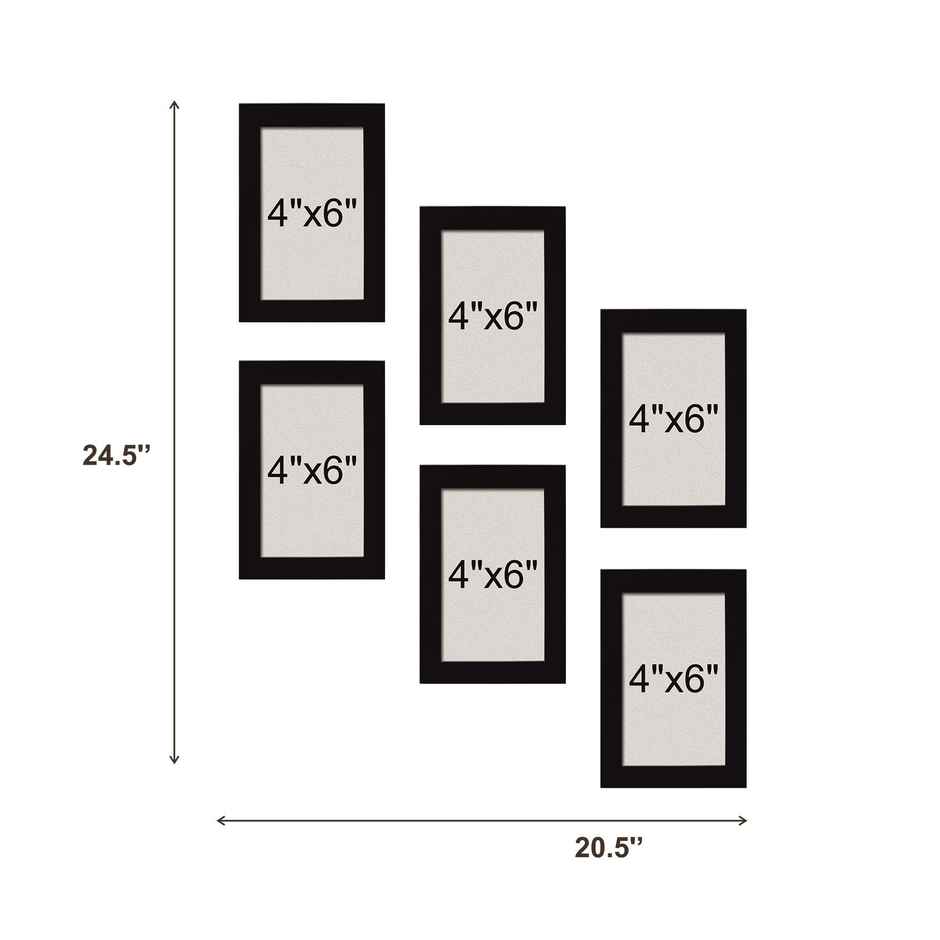 Casacraft by Pepperfry Collage Photo Frames Set of 6