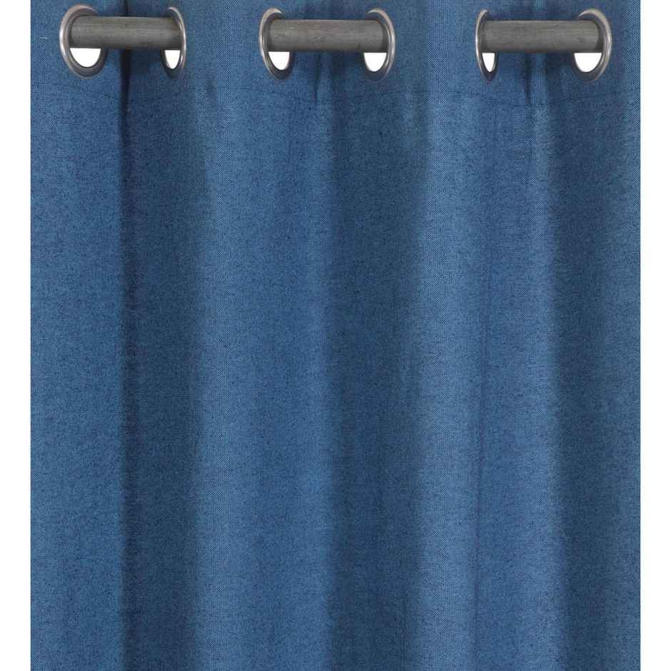 Casacraft by Pepperfry Window Curtain | Blue | 5 feet