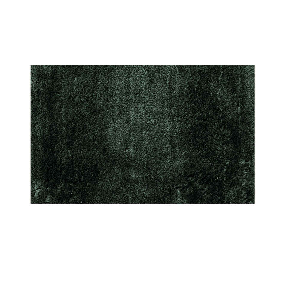 Casacraft by Pepperfry Microfibre Anti- Skid Door Mat | 43 x 31 cm | Green Solid