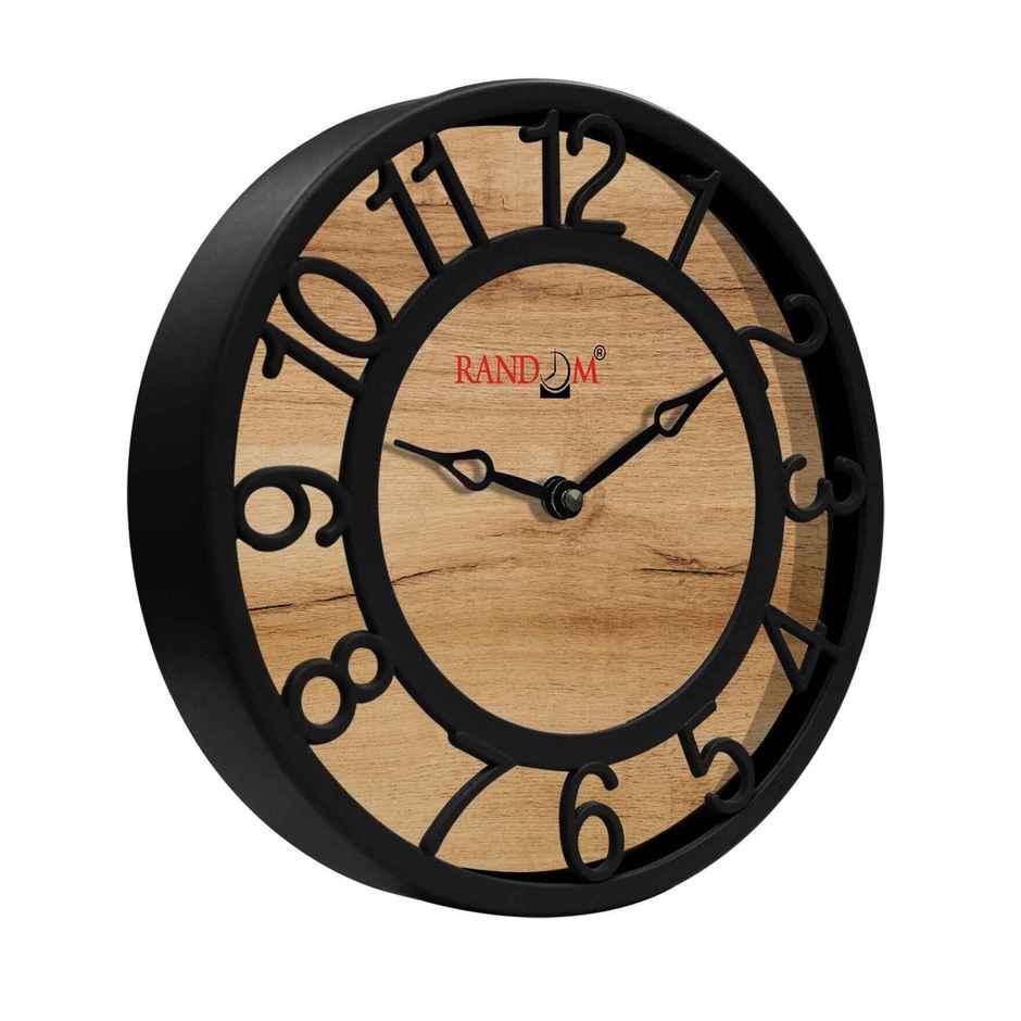 CasaCraft Pepperfry Wall Cum Table Clock 8 inch Brown Artisan Contemporary Design for Decor Home