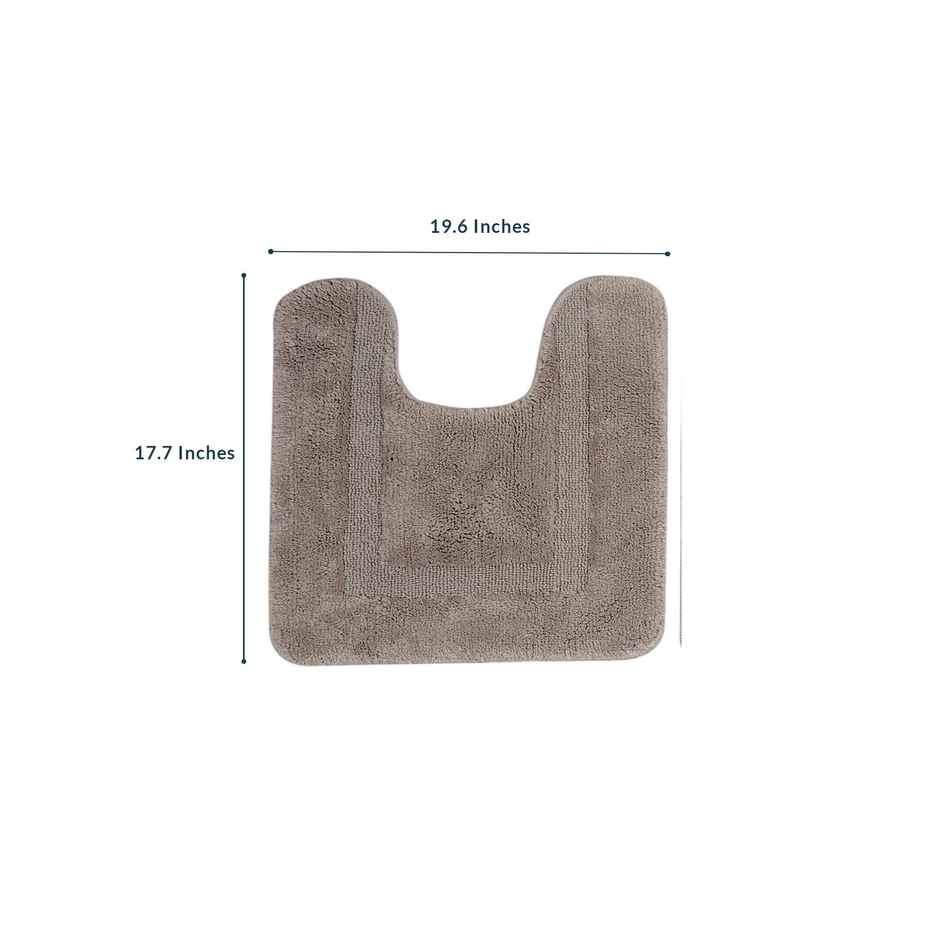 Casacraft by Pepperfry Bath Mat Combo - 18 x 24 Inches Anti-skid | Grey