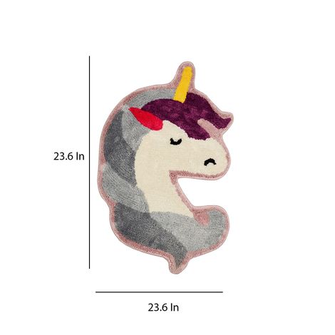 Casacraft by Pepperfry Kids Carpets | 24 x 24 Inches | Unicorn